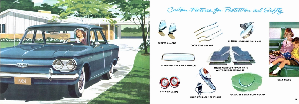 1961 Chevrolet Corvair Accessories Booklet Page 1